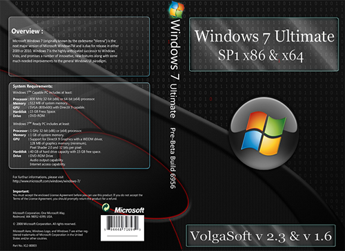 Windows 7 Ultimate SP1 х86-x64 VolgaSoft